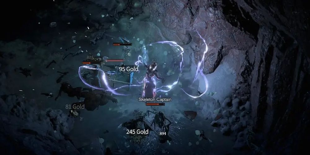 Sorcerer usando Chain Lightning em Diablo IV