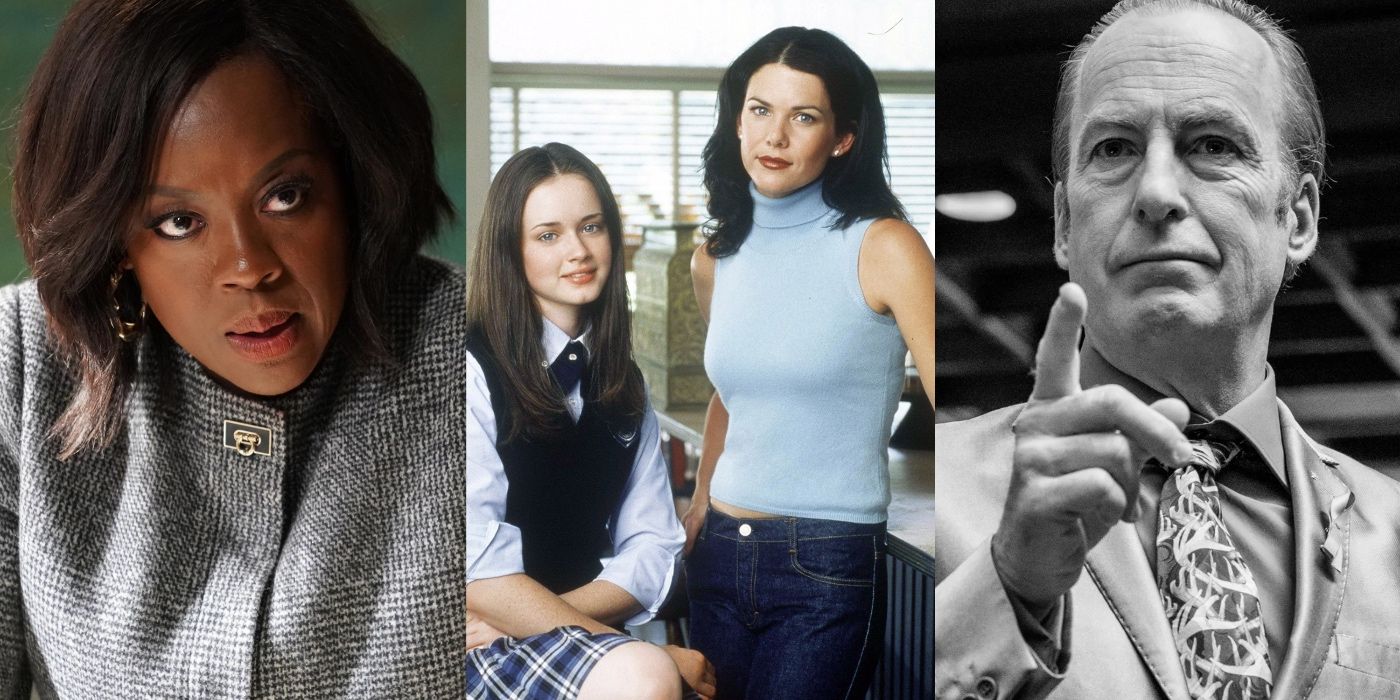 How To Get Away With Murder, Gilmore Girls, Better Call Saul split image.