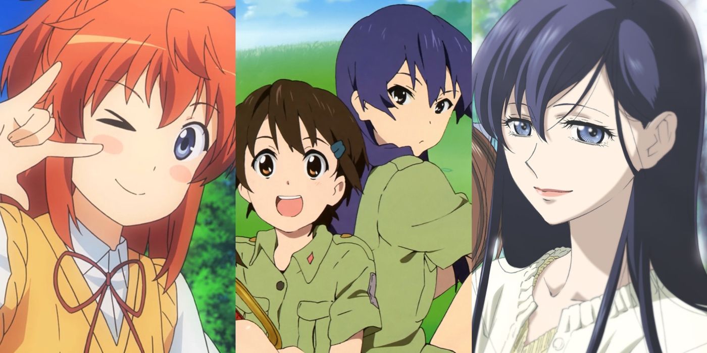 Heroines from Non Non Biyori, Sound of the Sky, and Maria Watches over Us