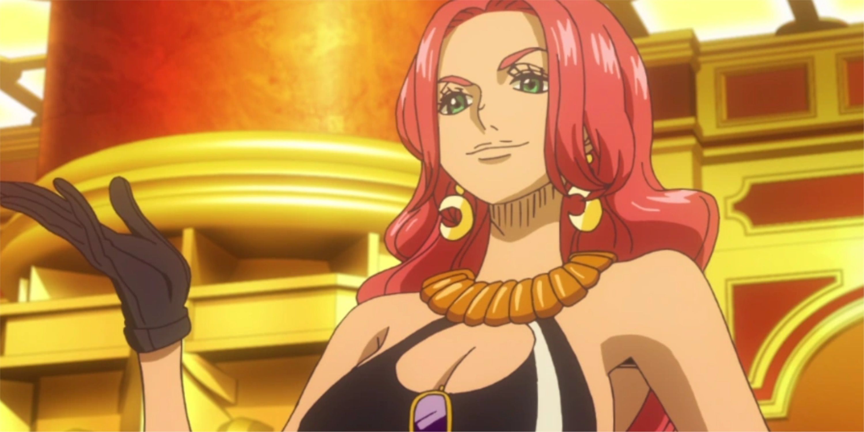 Baccarat, an executive member of Gild Tesoro's crew, during the events of One Piece Film: Gold