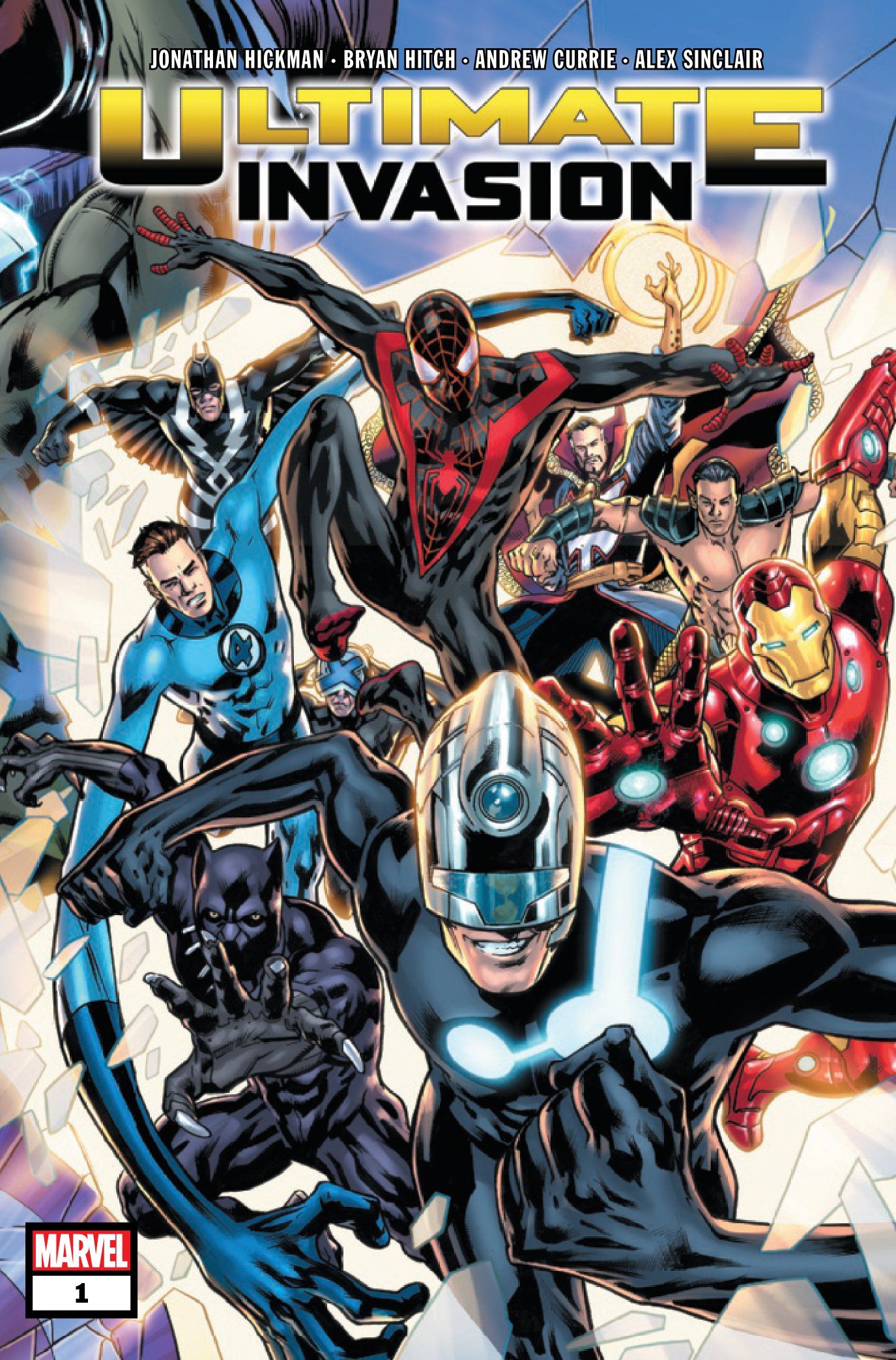 Ultimate Invasion #1 ACover by Bryan Hitch and Alex Sinclair