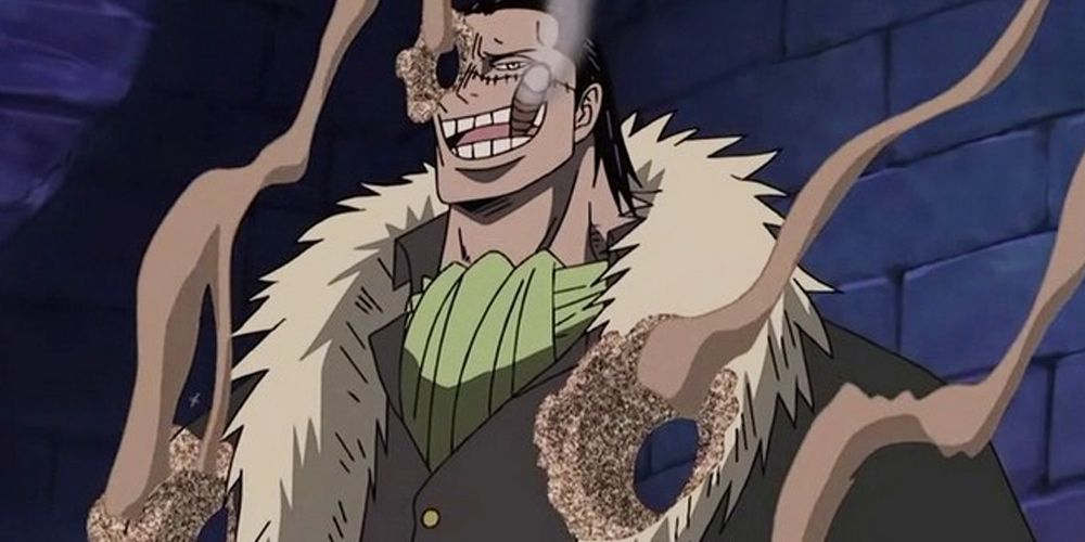 Crocodile absorbs bullets in One Piece