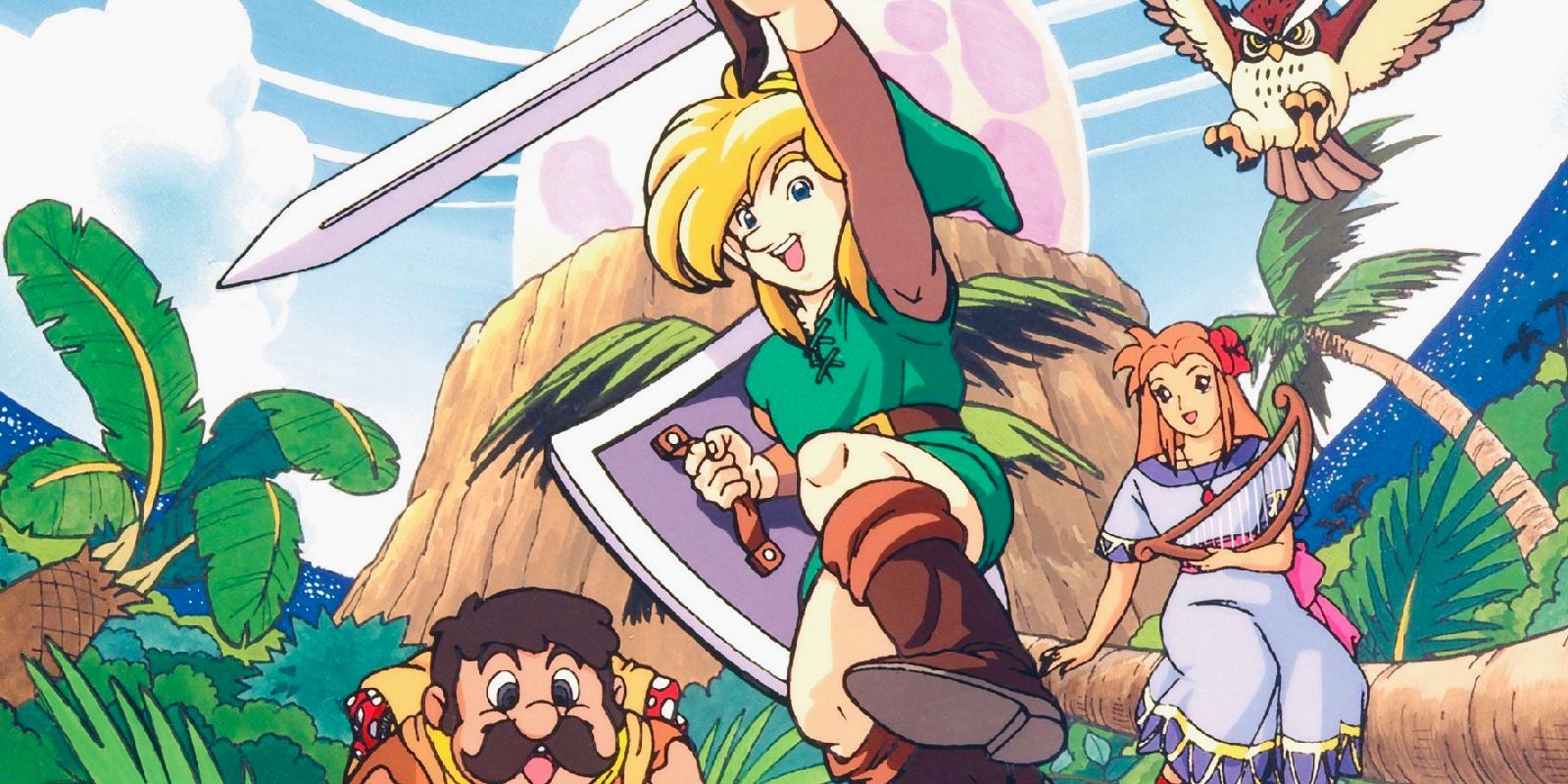 Arte da capa de The Legend of Zelda Link's Awakening para o Gameboy