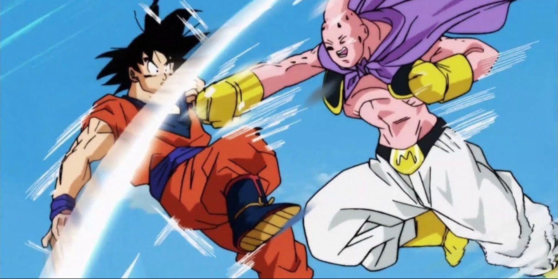 Fit Buu and Goku fight in Dragon Ball Super.