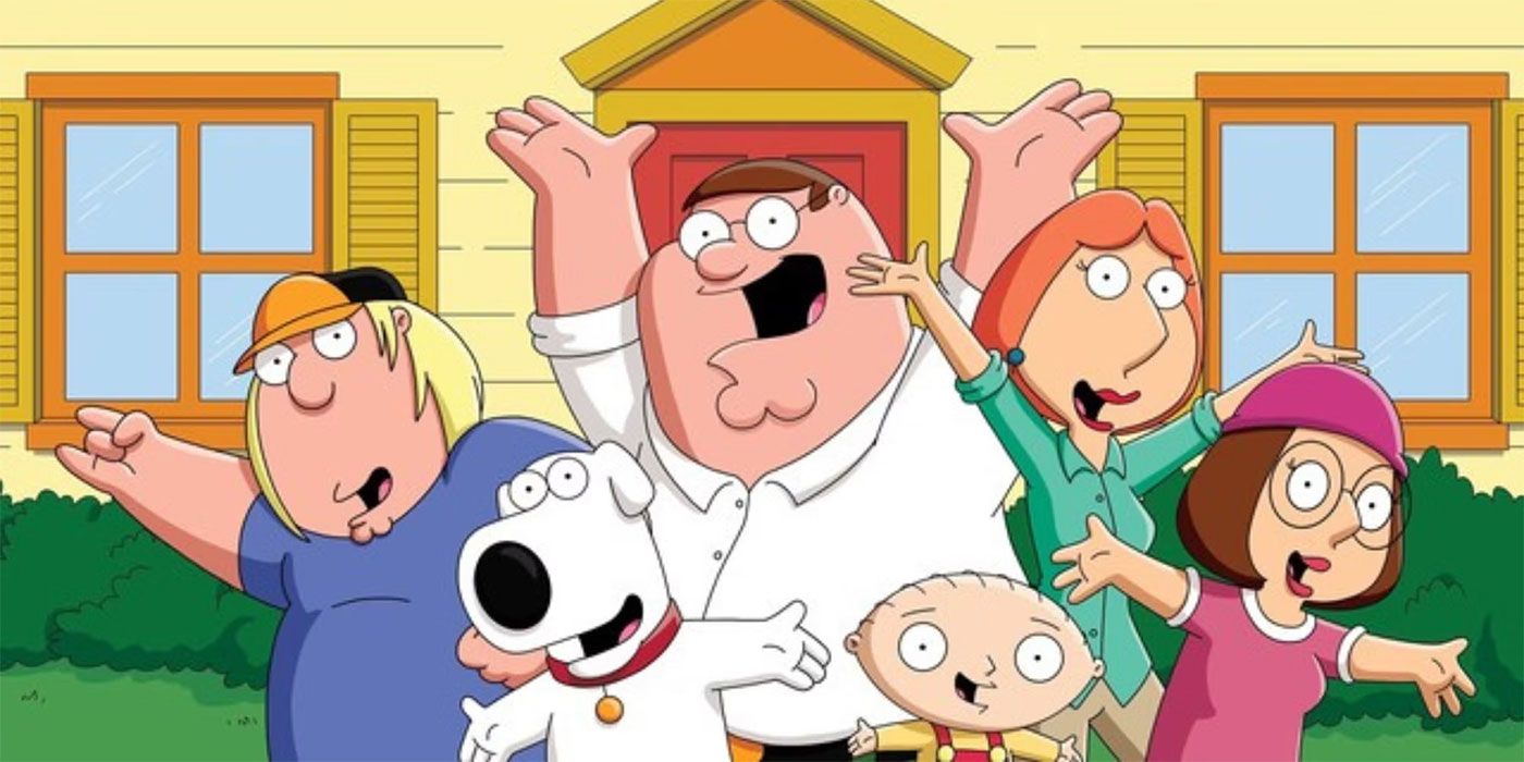 Family Guy cast: Chris, Brian, Peter, Stewie, Lois and Meg