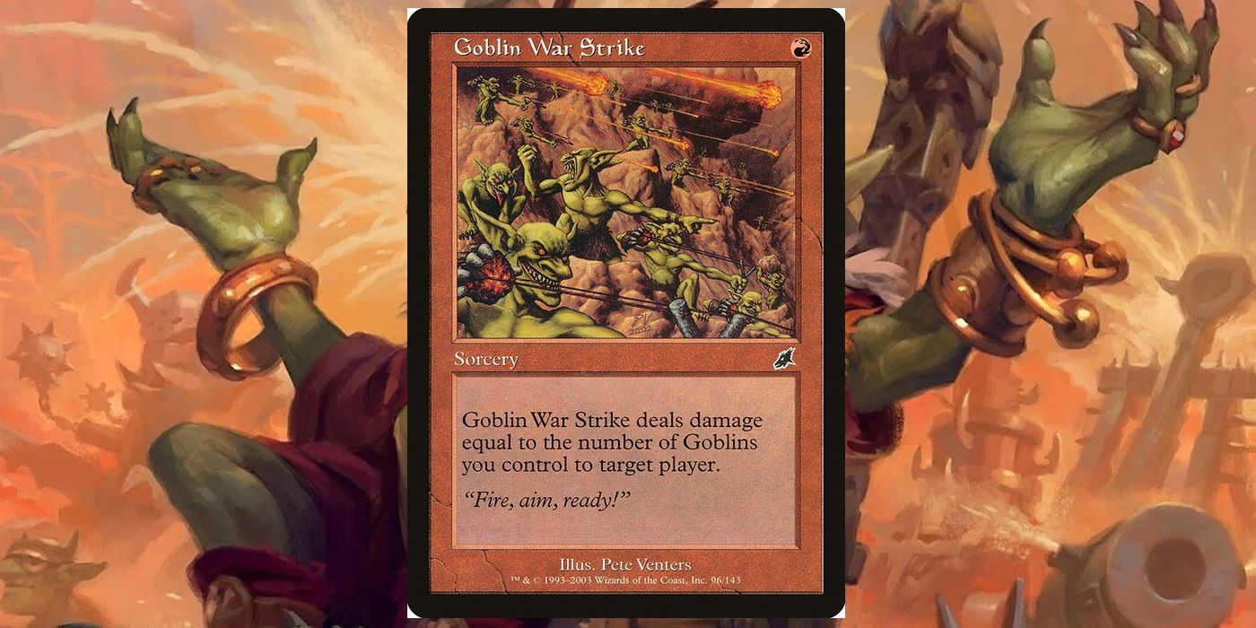 cartão mtg de ataque de guerra goblin