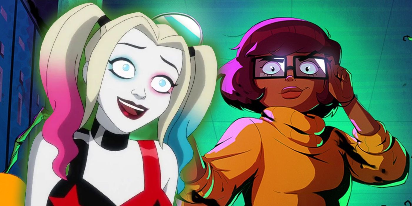 The adult animated version of Harley Quinn and Velma.
