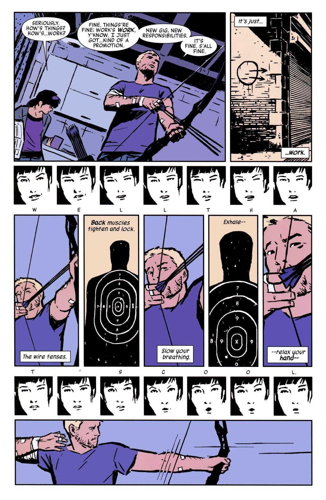 A arte de David Aja em Hawkeye foi incrível