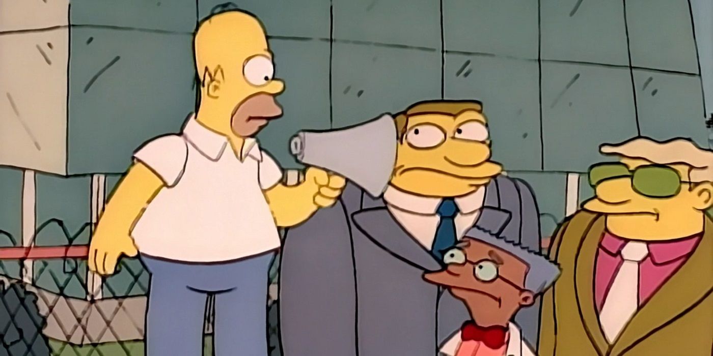 Homer Simpson faz um discurso público em The Simpsons ' Homer's Odyssey