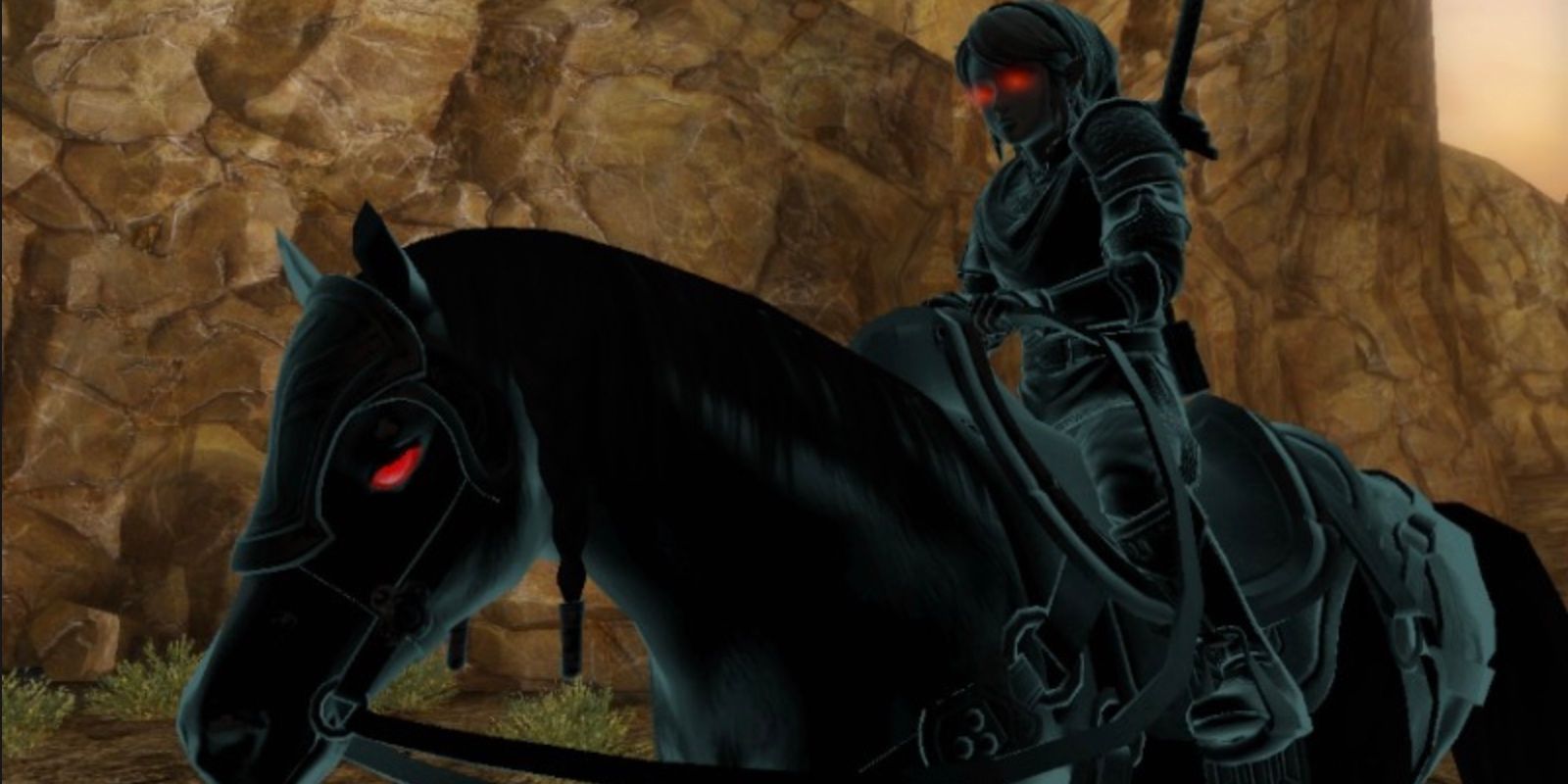 Dark Link em Dark Epona em Hyrule Warriors