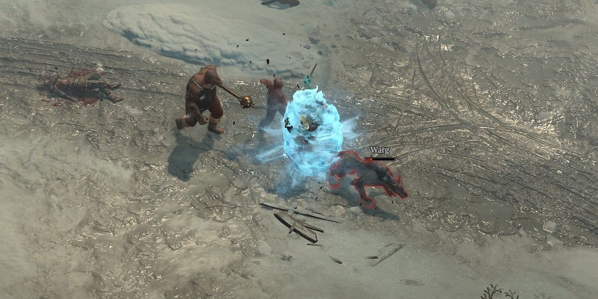 Sorcerer usando Ice Armor em Diablo IV