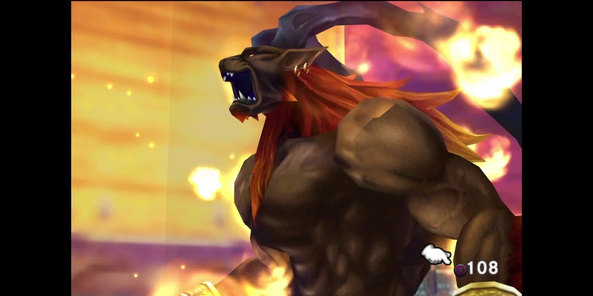 Ifrit roars after being summoned in Final Fantasy VIII Remastered