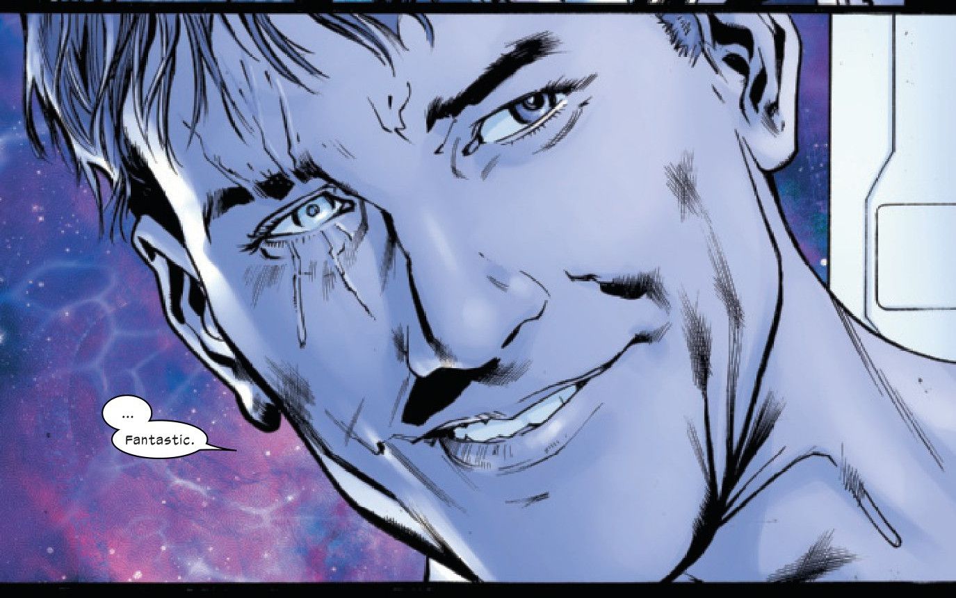 Se revela que el misterioso benefactor es Reed Richards del Ultimate Universe.