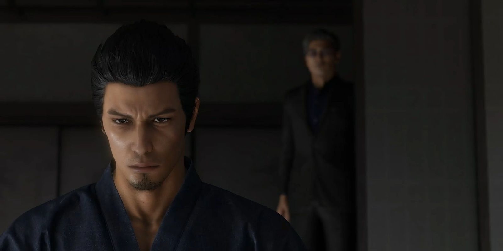 Kiryu e seu manipulador no jogo Like A Dragon Gaiden 