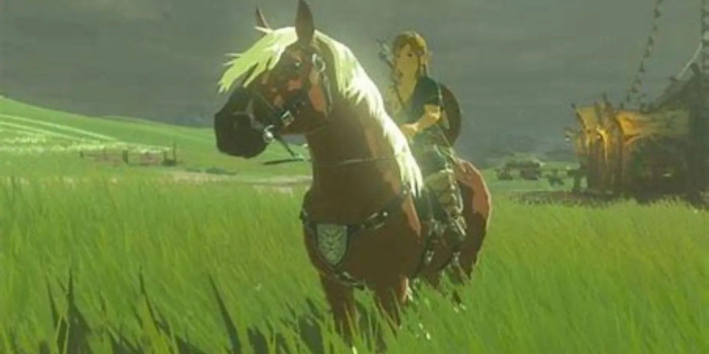 Link montando Epona em Tears of the Kingdom