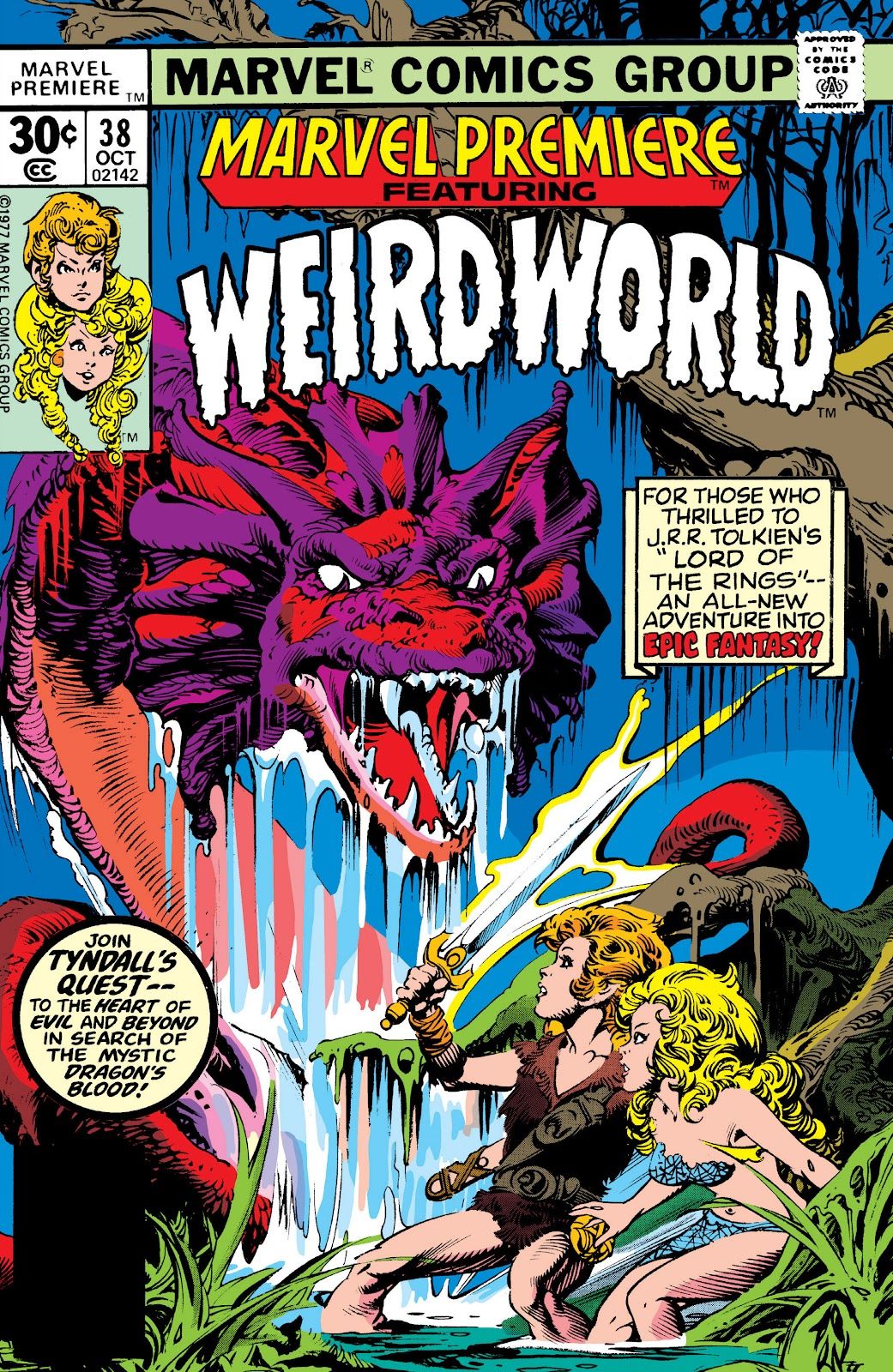 A capa da Marvel Premiere, um destaque do Weirdworld