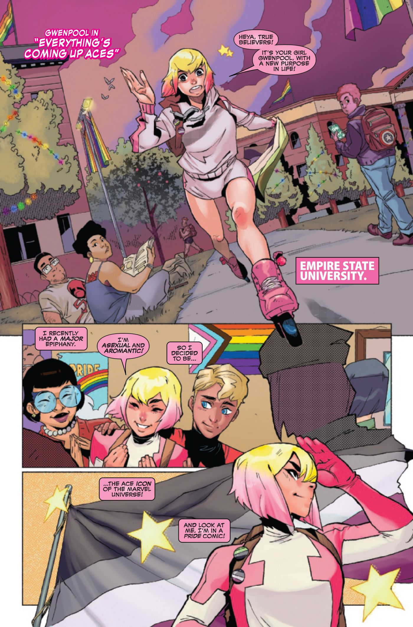 Gwenpool celebrates pride