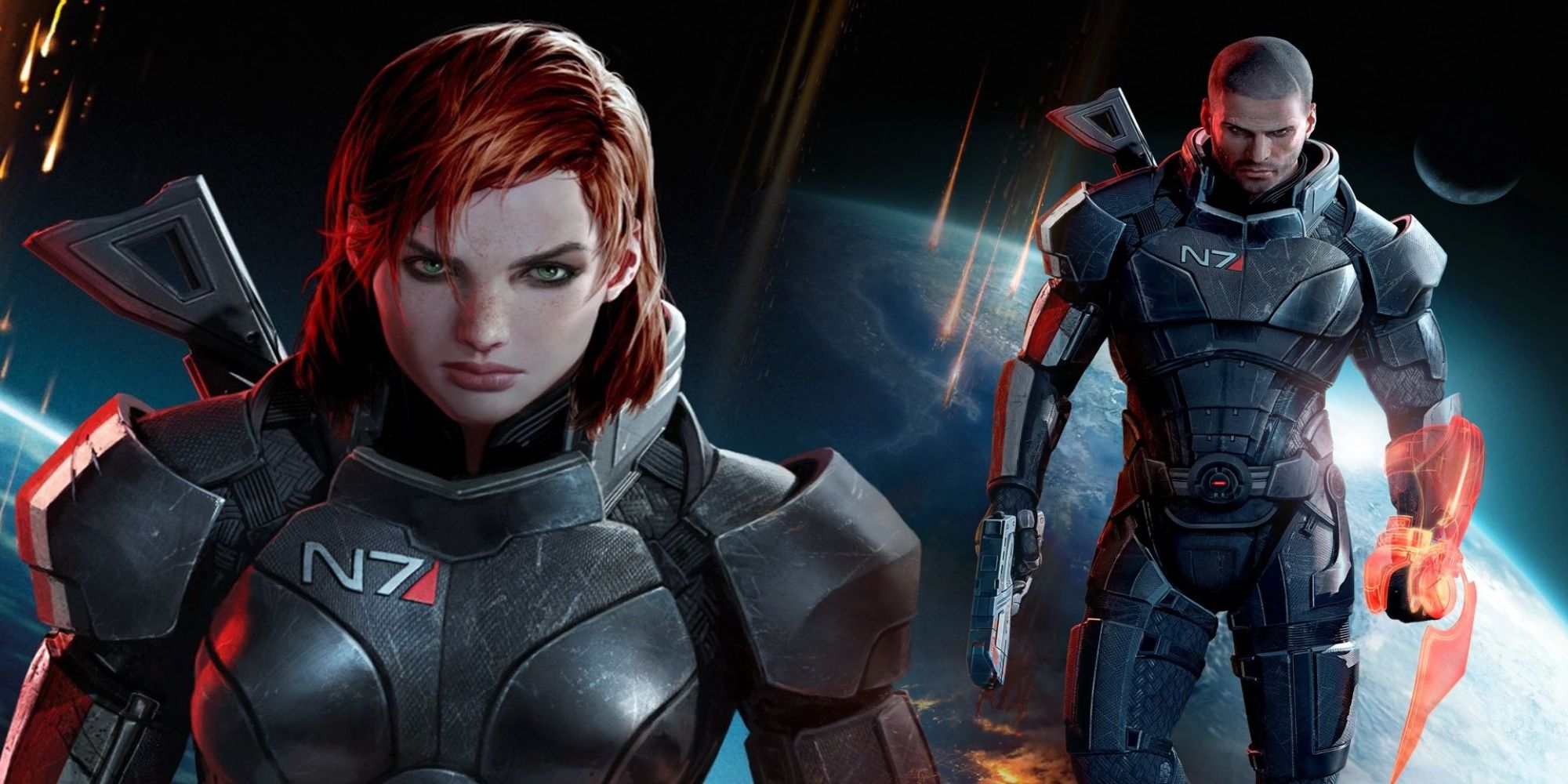 The premade Shepard characters in both female and male form from Mass Effect game