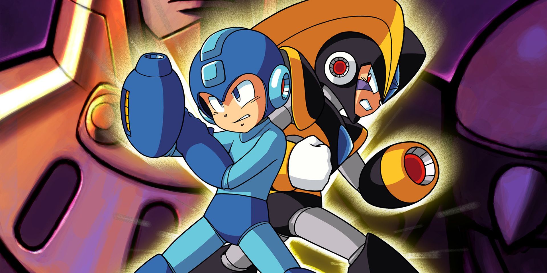 Megaman and Bass team up against King.