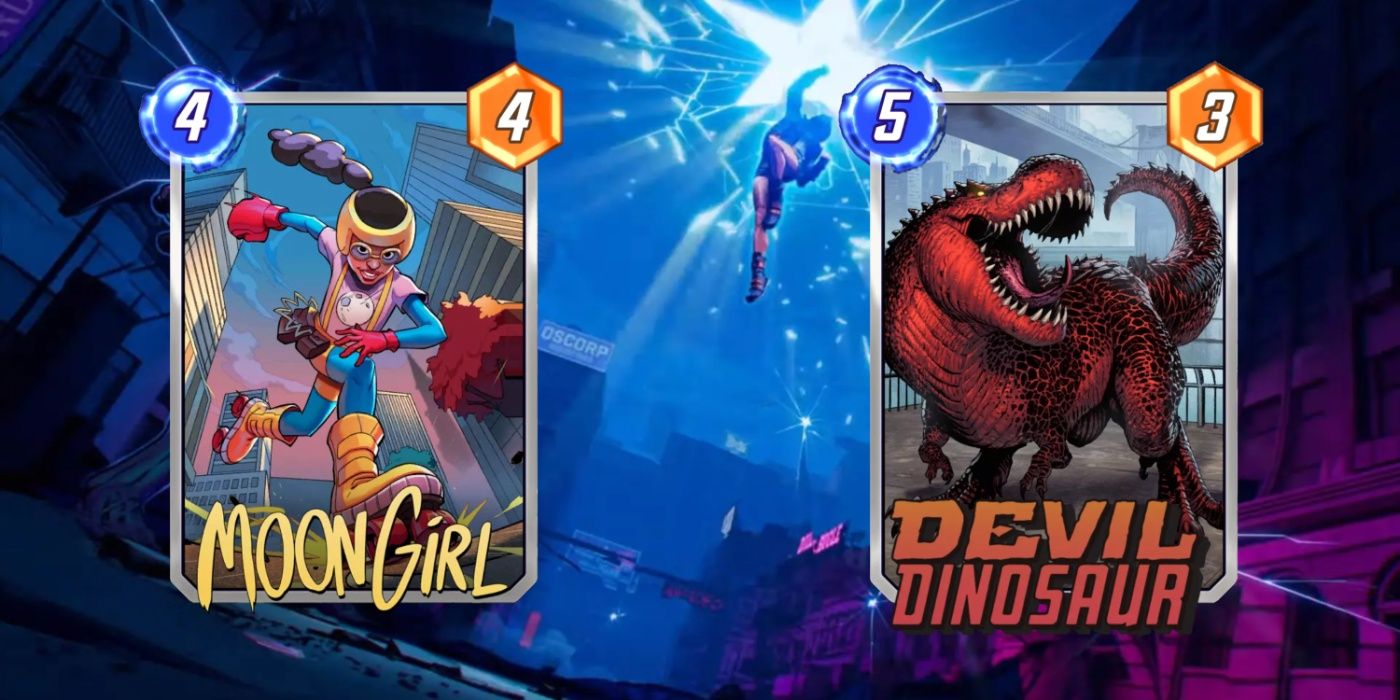 Moon Girl e Devil Dinosaur são um ótimo par no Marvel Snap