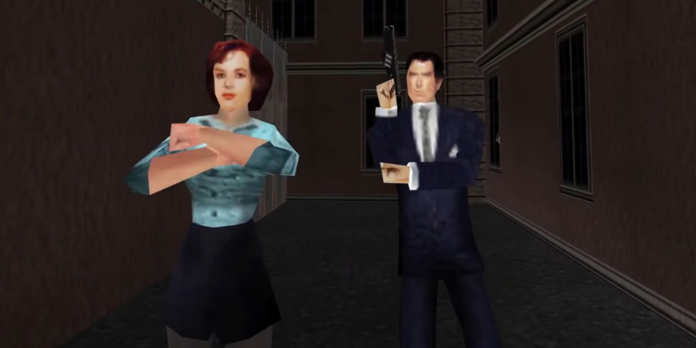 Natalya ao lado de James Bond em Goldeneye 007 para o Nintendo 64.