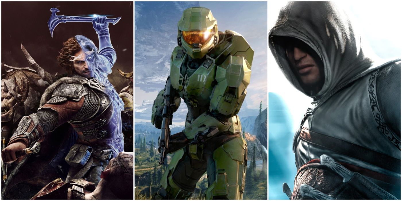 Talion in Middle-Earth: Shadow of War, Master Chief in Halo Infinite, and Altair Ibn-La'Ahad in Assassin's Creed original