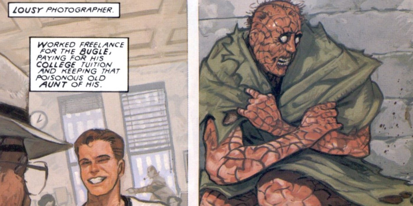 Peter Parker morrendo nas Ruínas da Marvel