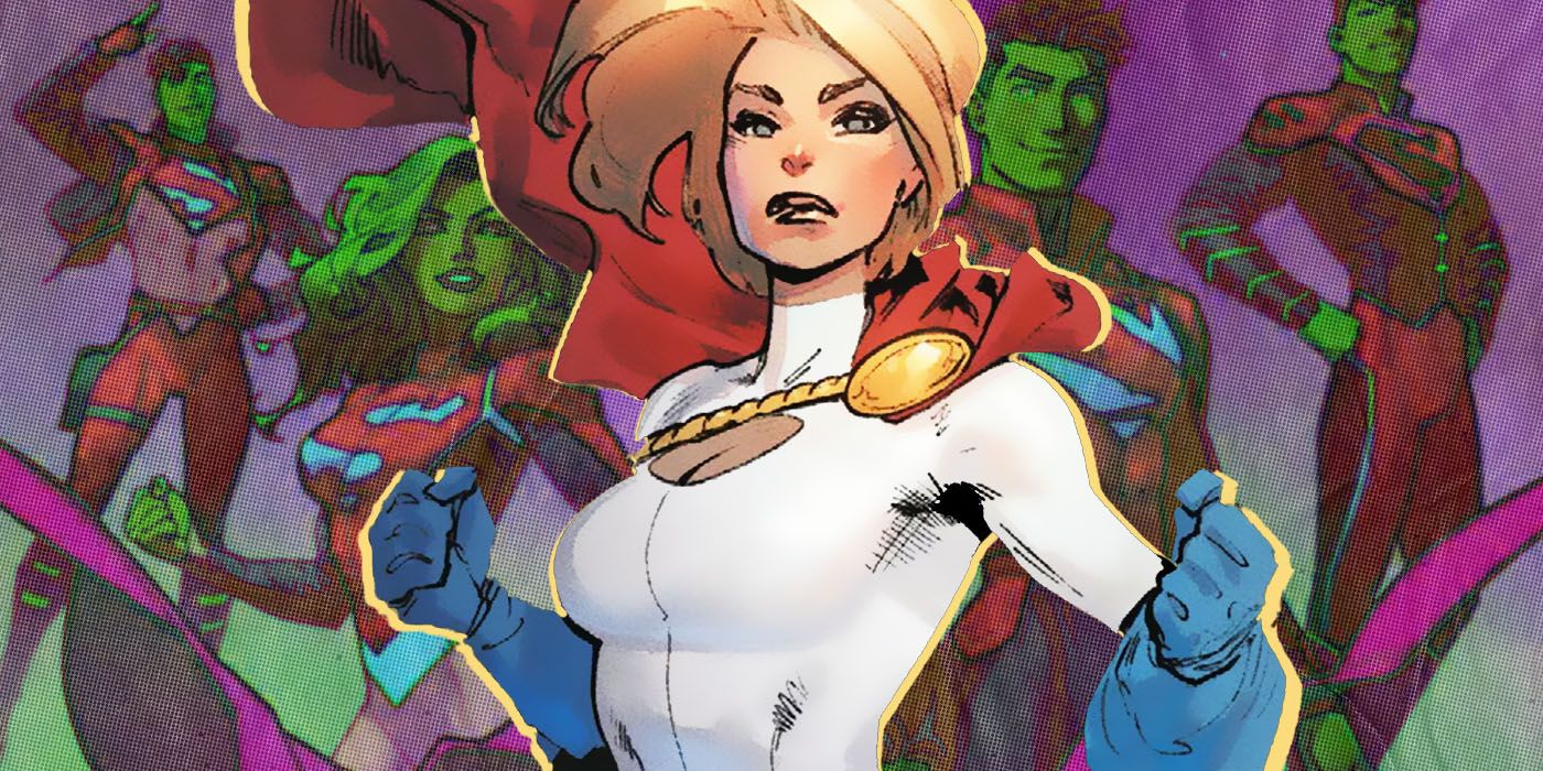 Power Girl in Front of Superman Family