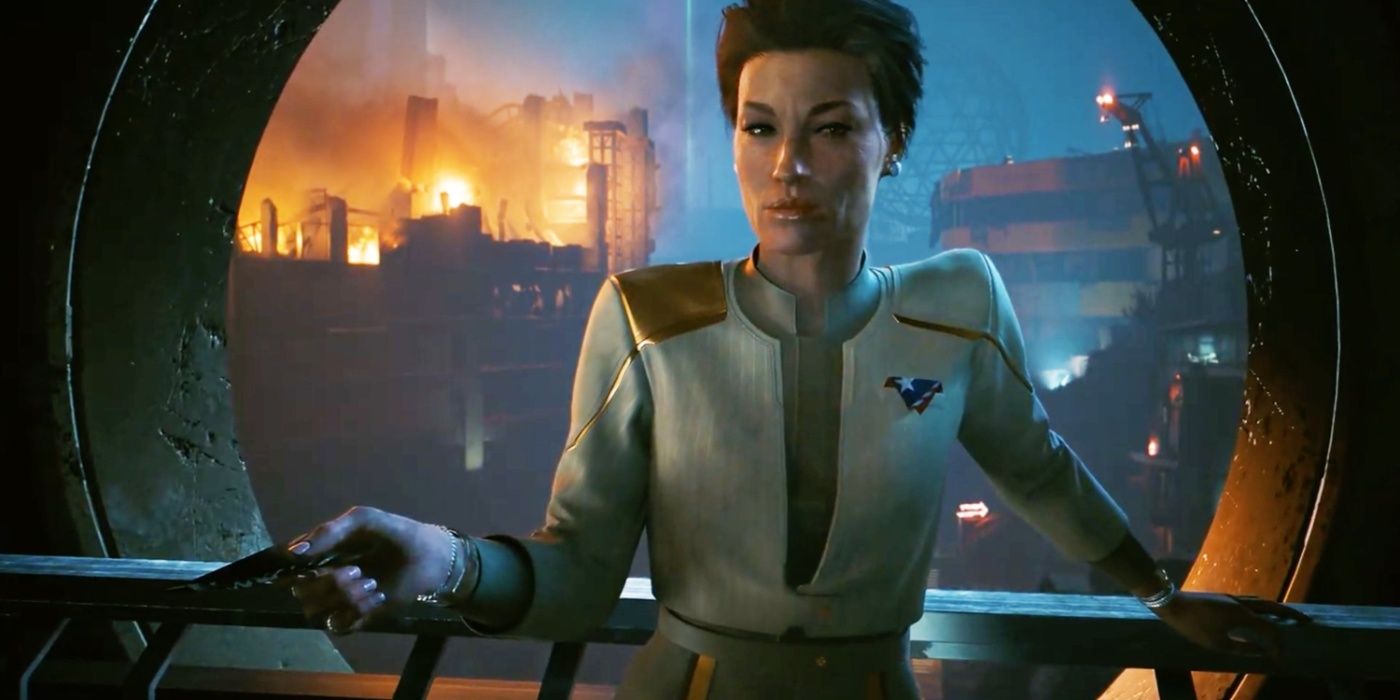 President of the New United States Rosalind Myers in Cyberpunk 2077: Phantom Liberty.