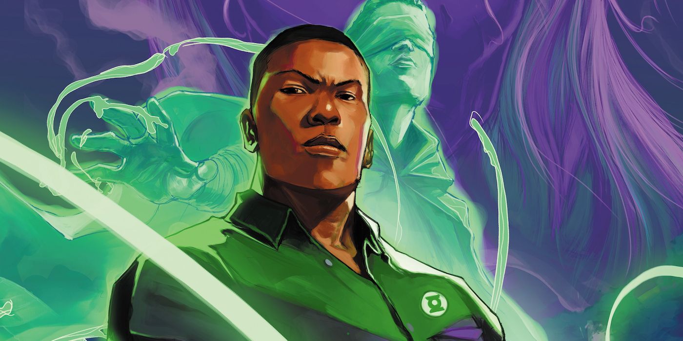 John Stewart strikes a pose in cover art for DC's new Green Lantern series.