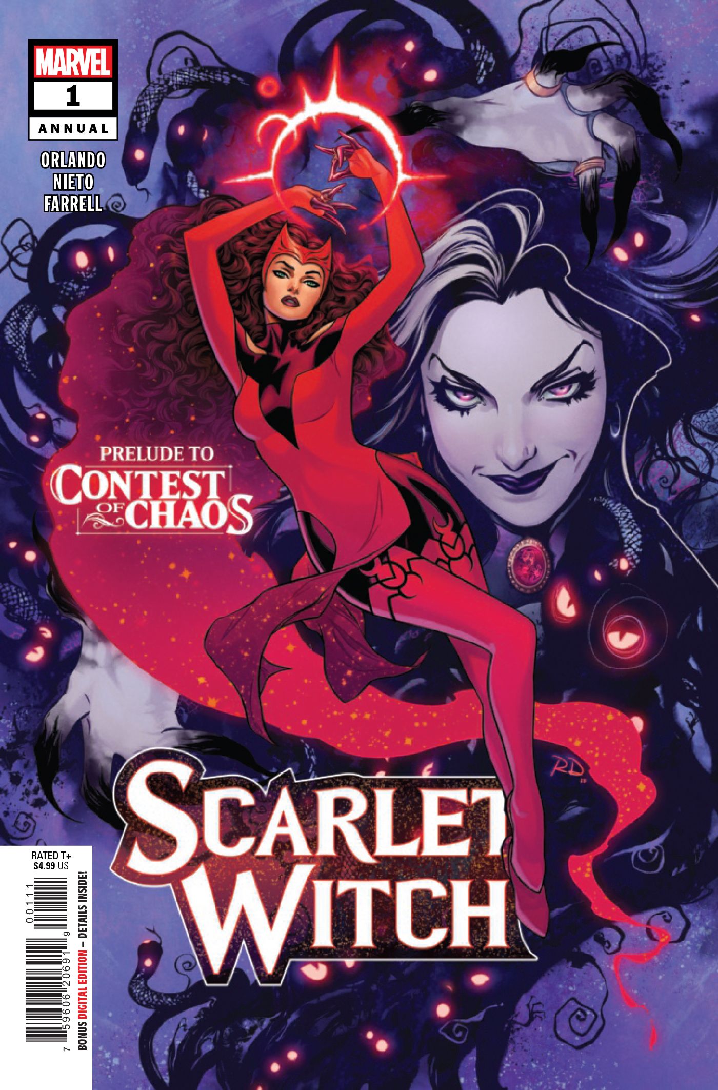 Una mirada temprana a Scarlet Witch Annual #1 (2023) de Marvel Comics.