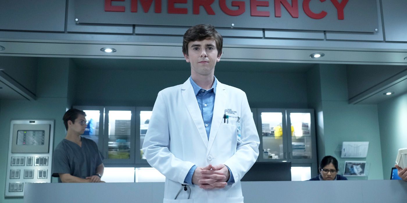 Freddie Highmore posing as Shaun Murphy The Good Doctor 