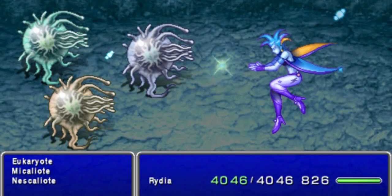 Shiva usa Diamond Dust en tres enemigos en Final Fantasy IV: The Complete Collection