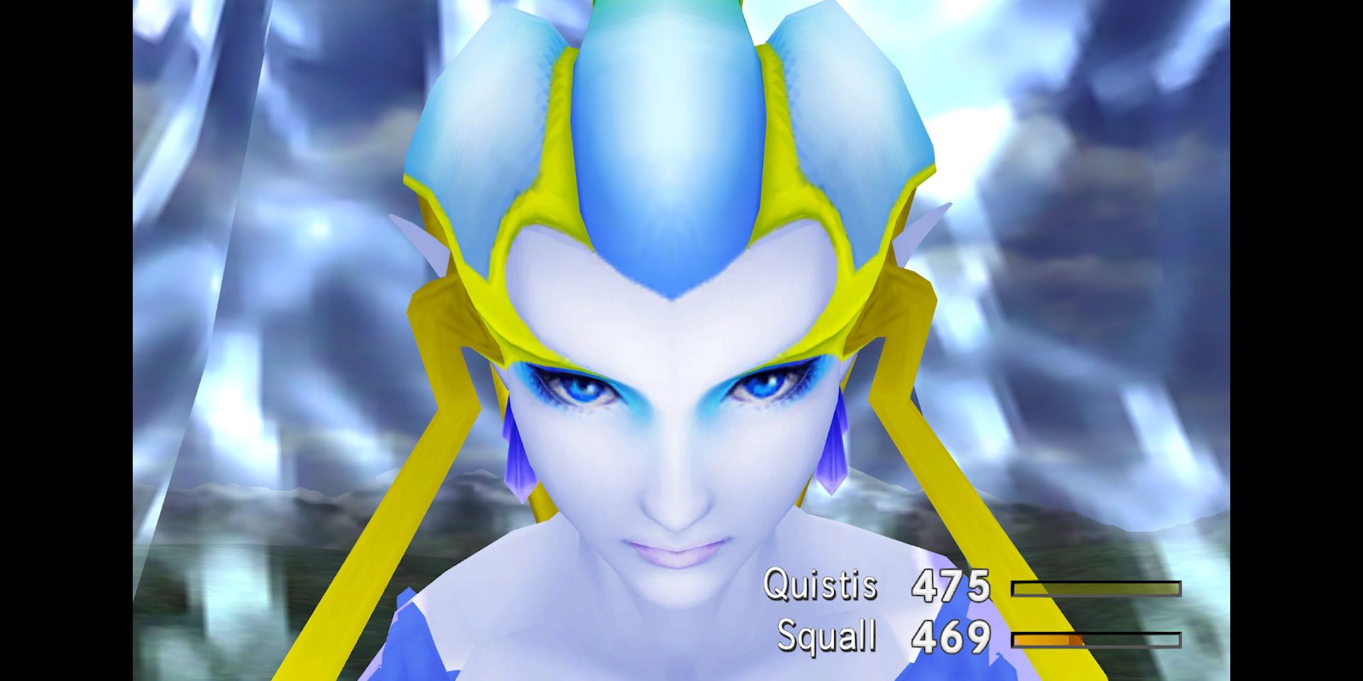 La cara de Shiva cuando es convocada en Final Fantasy VIII Remaster