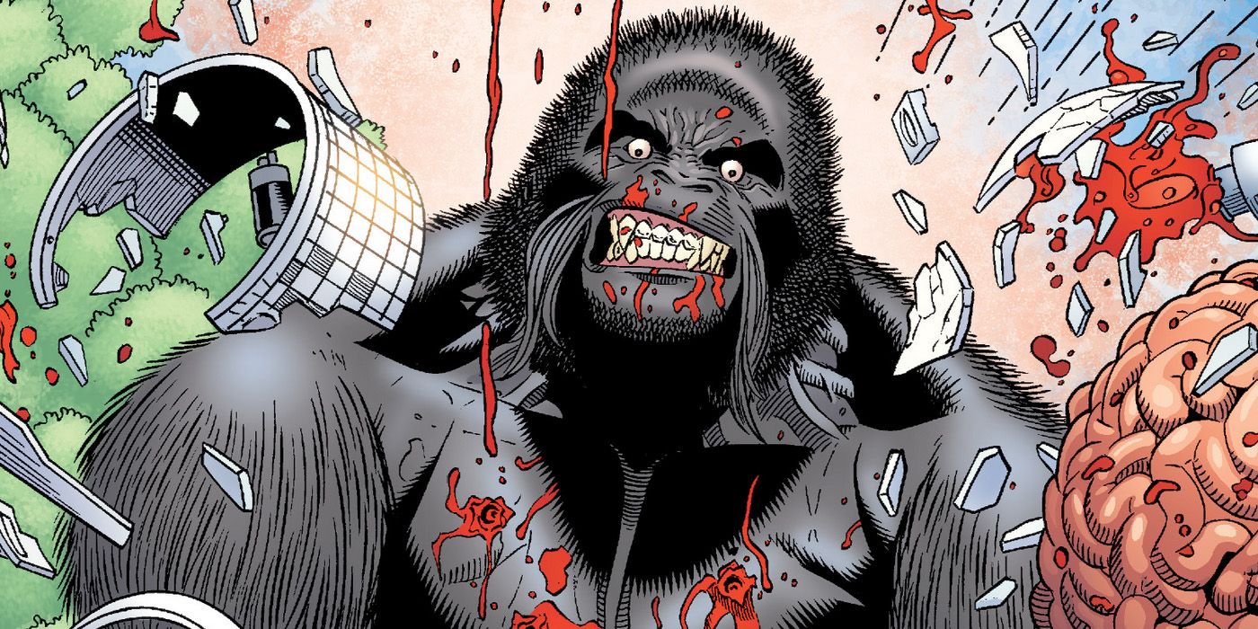 Grodd usa o cérebro para matar Monsieur Mallah.