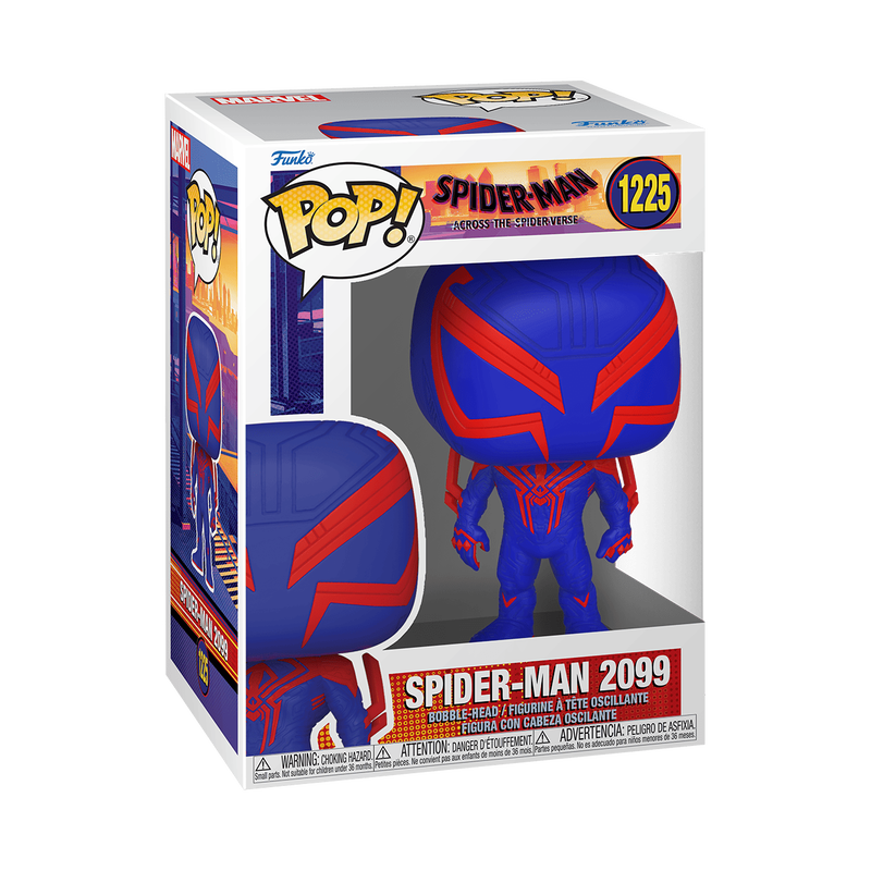 Spider-Man 2099 Funko Pop de Spider-Man: Into The Spider-Verse, dublado por Oscar Isaac