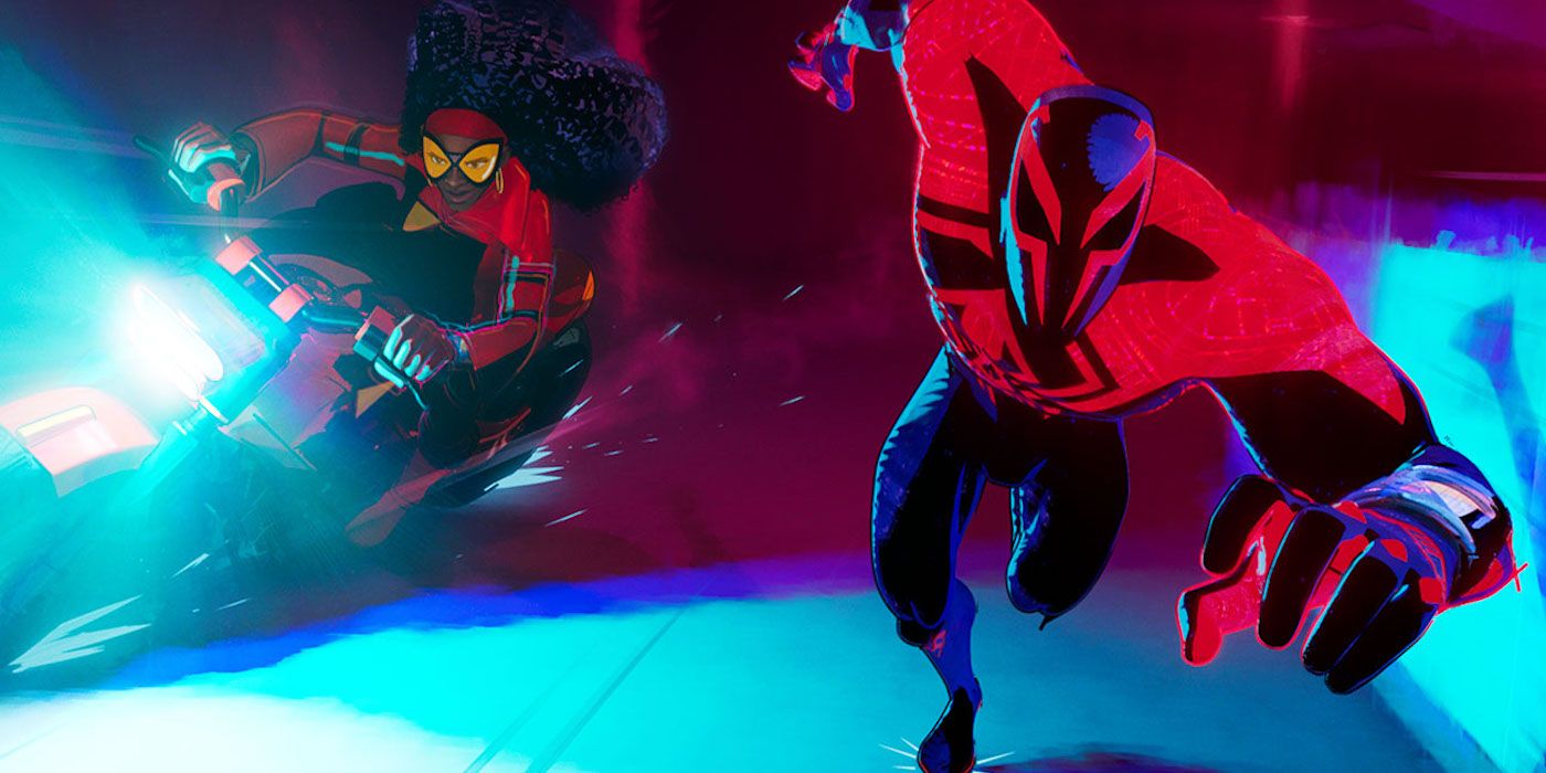 Across the Spider-Verse's Jess Drew and Spider-Man 2099 chase Miles