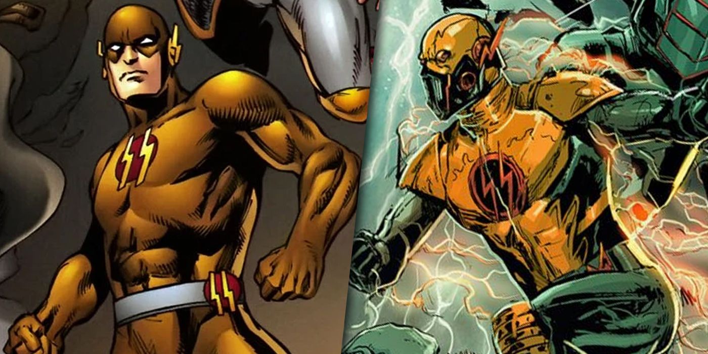Split image of Nazi variants of Flash and Reverse-Flash from DC Comics