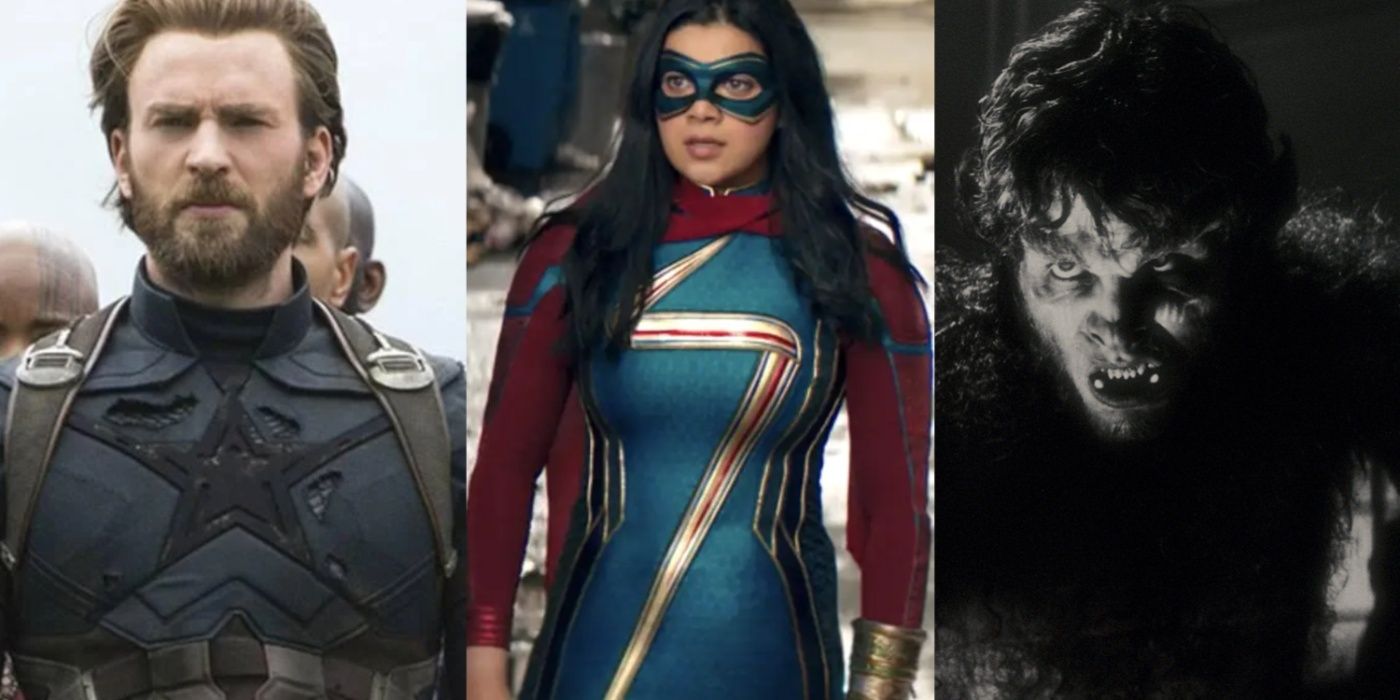 Split image of Nomad Captain America, Ms. Marvel and Werewolf By Night MCU feature