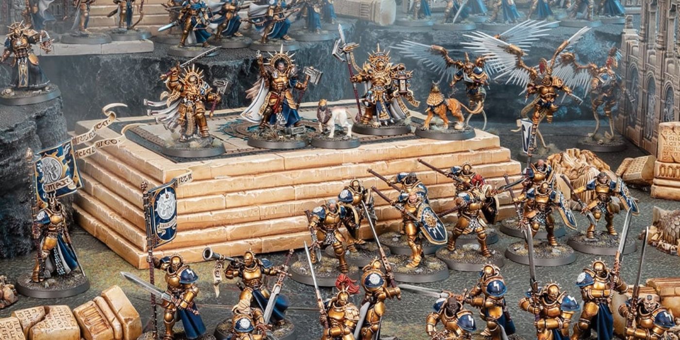 Exército em miniatura Stormcast Eternals em Warhammer