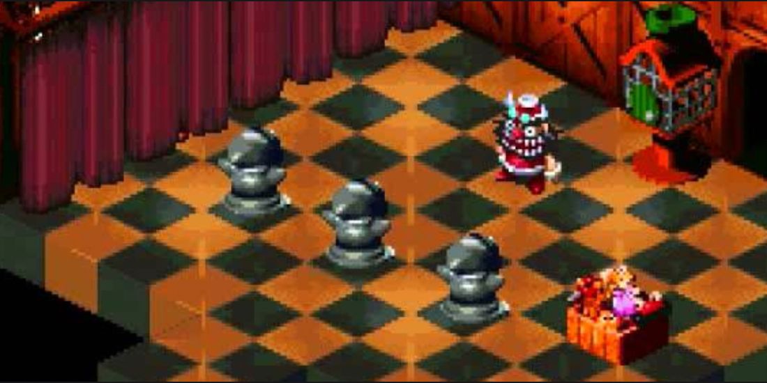 Booster comanda seus Snifits em Super Mario RPG