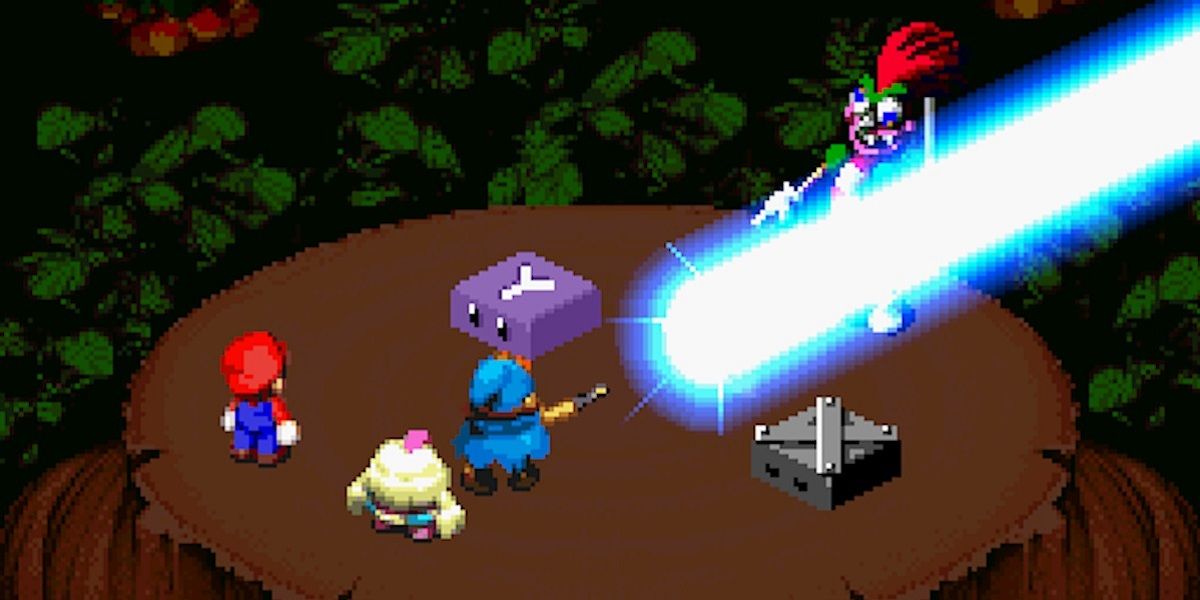 Geno demonstrando um laser em Super Mario RPG