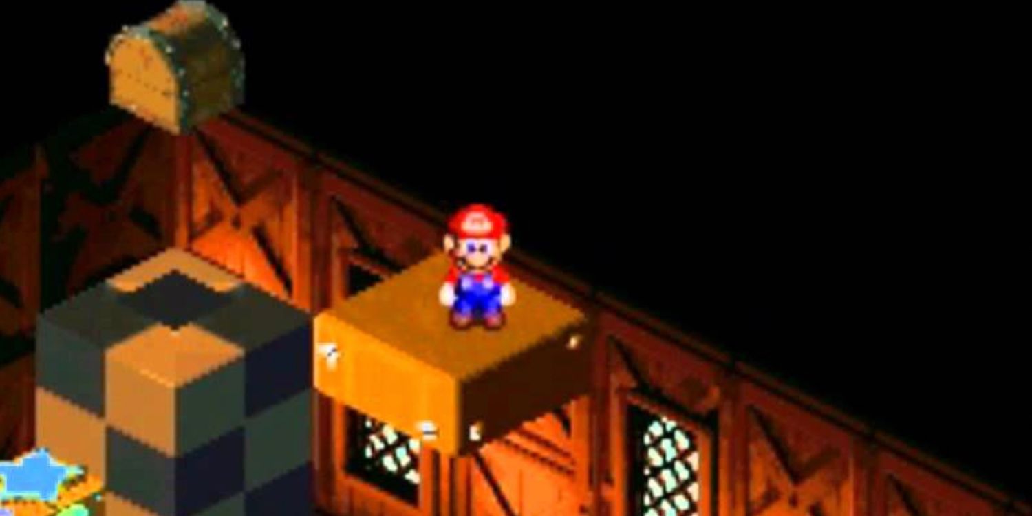 Mario descobre um Baú Surpresa escondido no Super Mario RPG