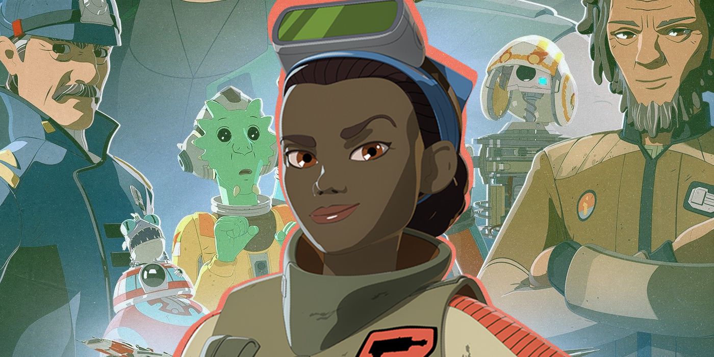 Tamara Ryvora in front of star wars resistance characters