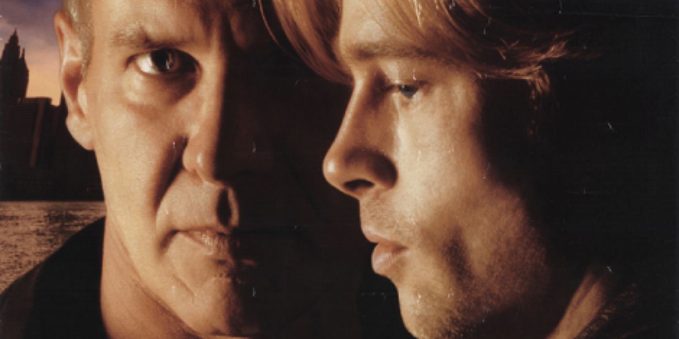 Harrison Ford and Brad Pitt on the poster art for The Devil's Own