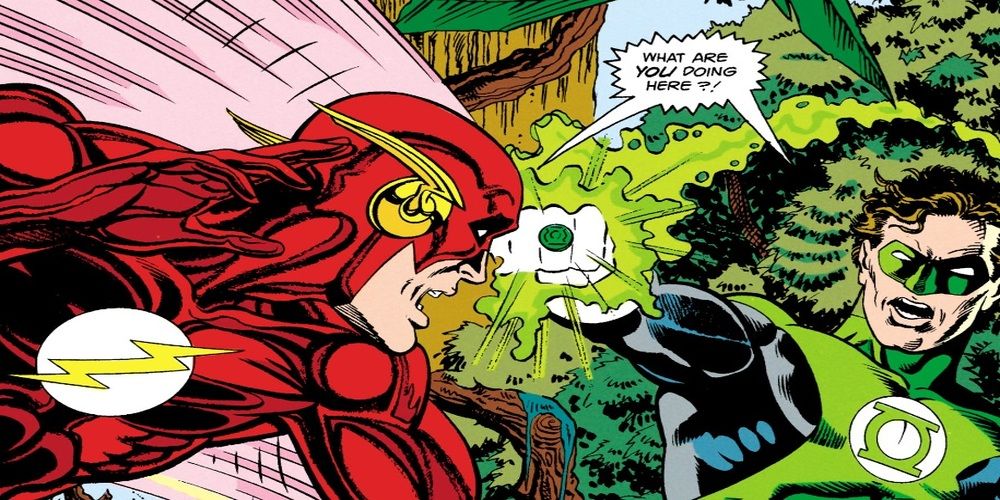 Wally West and Hal Jordan meet up in 