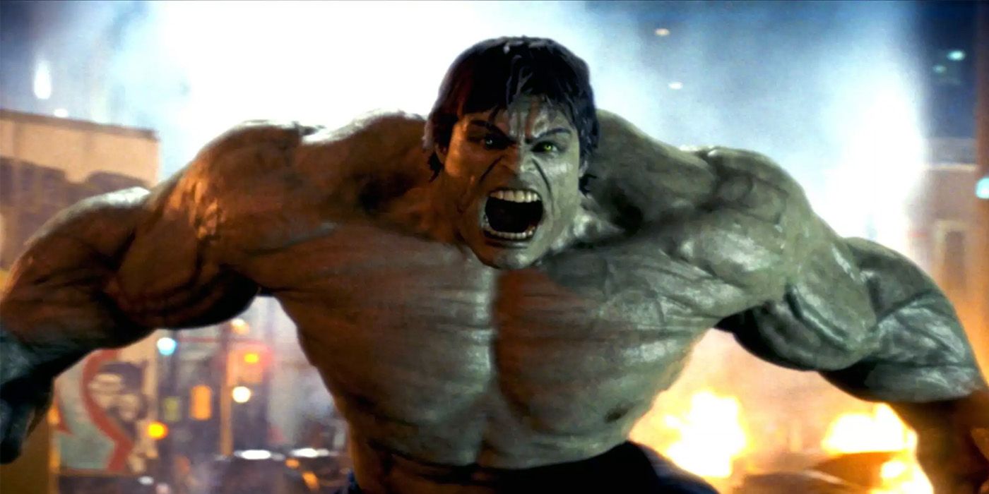 The Hulk lets out a massive roar in The Incredible Hulk.
