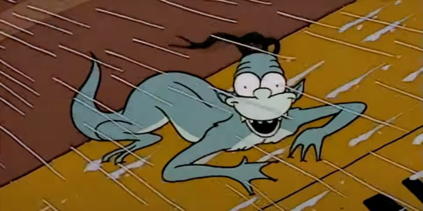 The Simpsons - Plane Gremlin attacks