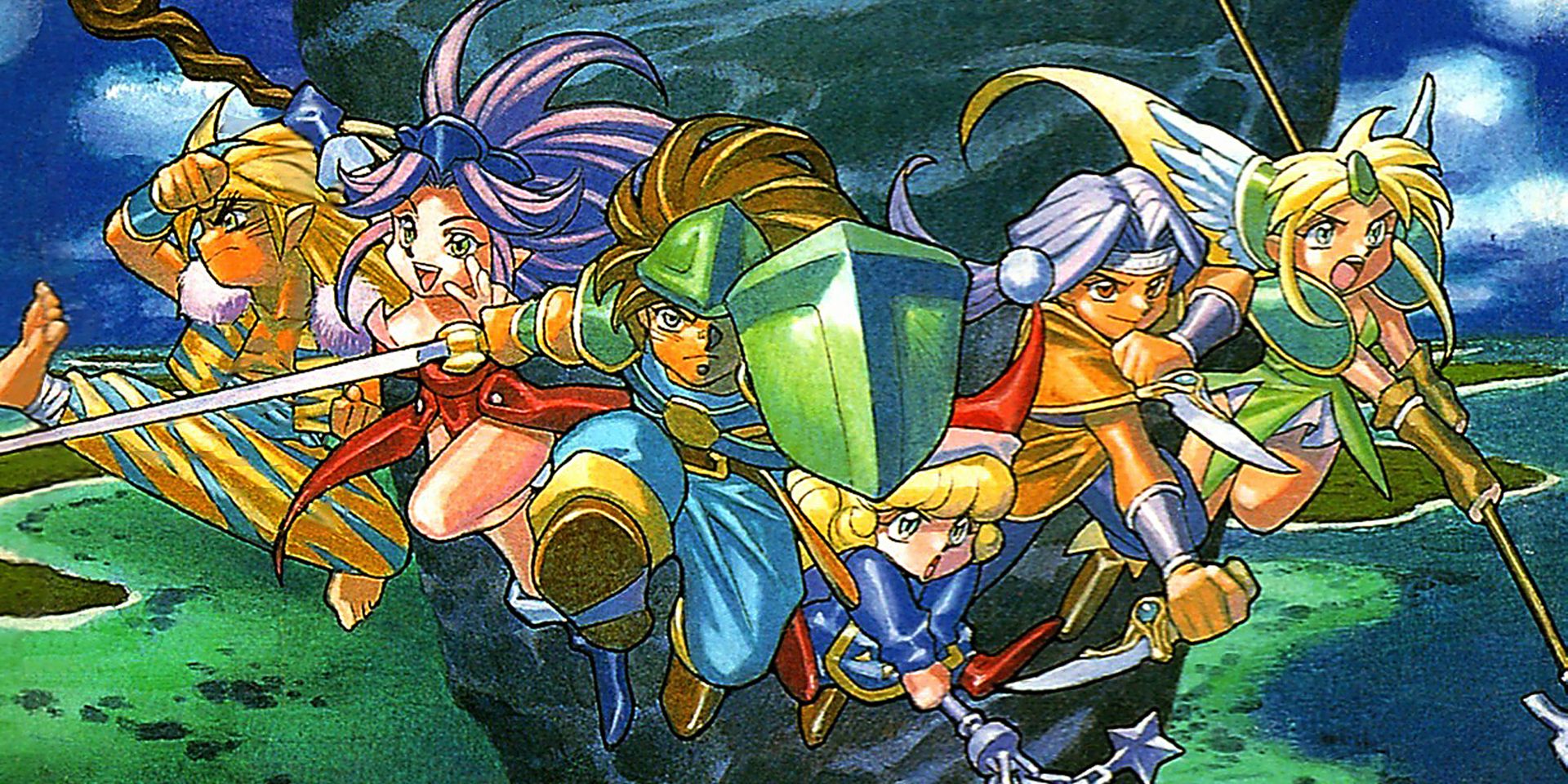 Arte da capa do Super Famicom de Trials of Mana.