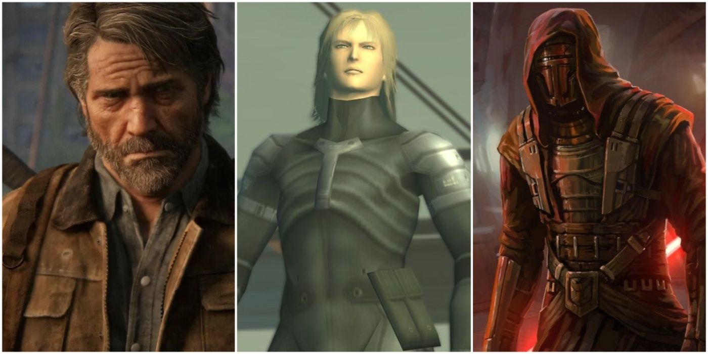 Joel Miller in TLoU Part II, Raiden in MGS 2: Sons of Liberty, and Revan in Star Wars: KotOR